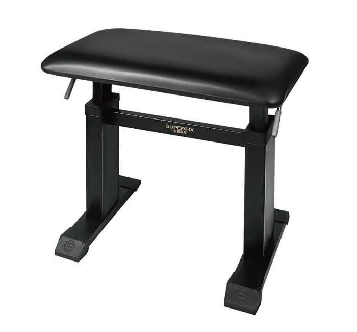 【高端款】金属皮面液压钢琴凳-亚黑