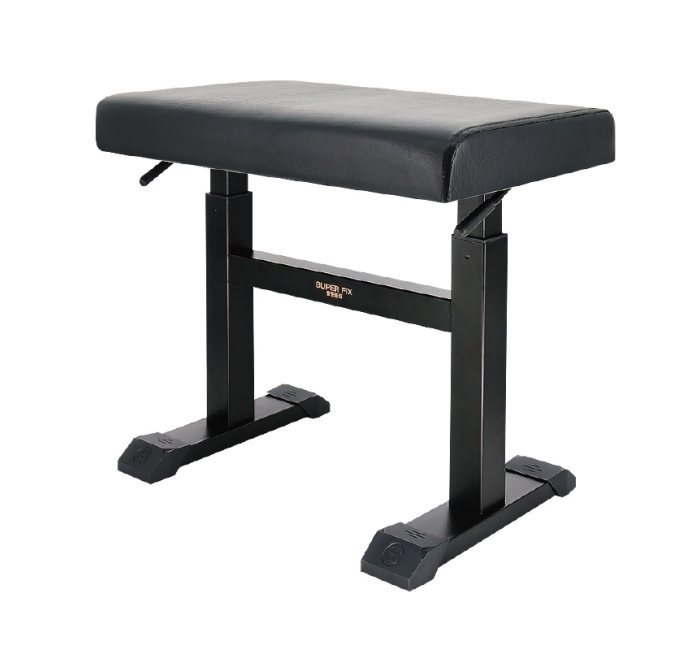 【专业款】金属皮面液压钢琴凳-亚黑