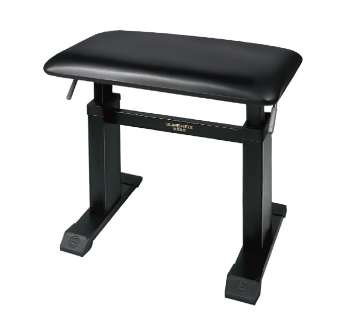 【高端款】金属皮面液压钢琴凳-亚黑