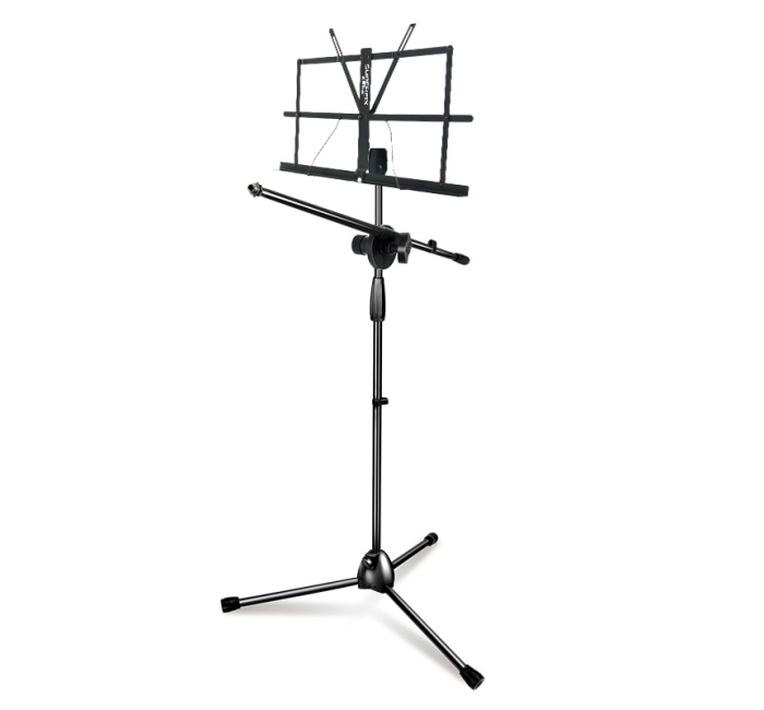 落地双头麦克风支架（含压针乐谱架）