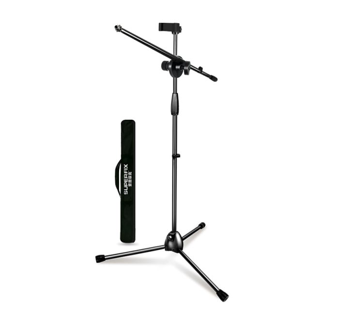 落地双头麦克风支架（含手机夹和包）