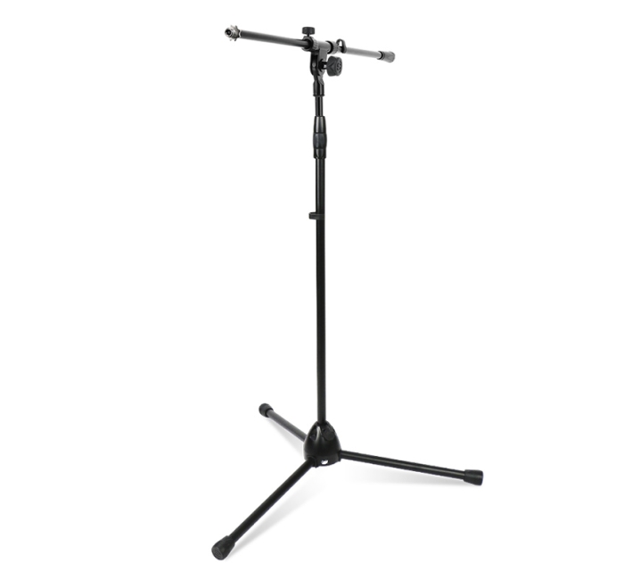 【豪华款】锌合金三脚底座麦克风支架-固定横杆