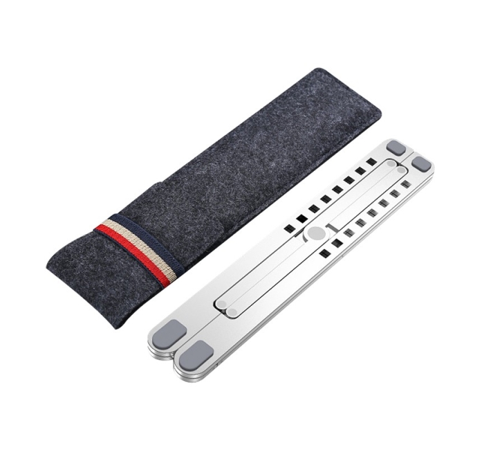 【收纳款】铝合金8档笔记本电脑支架-银色