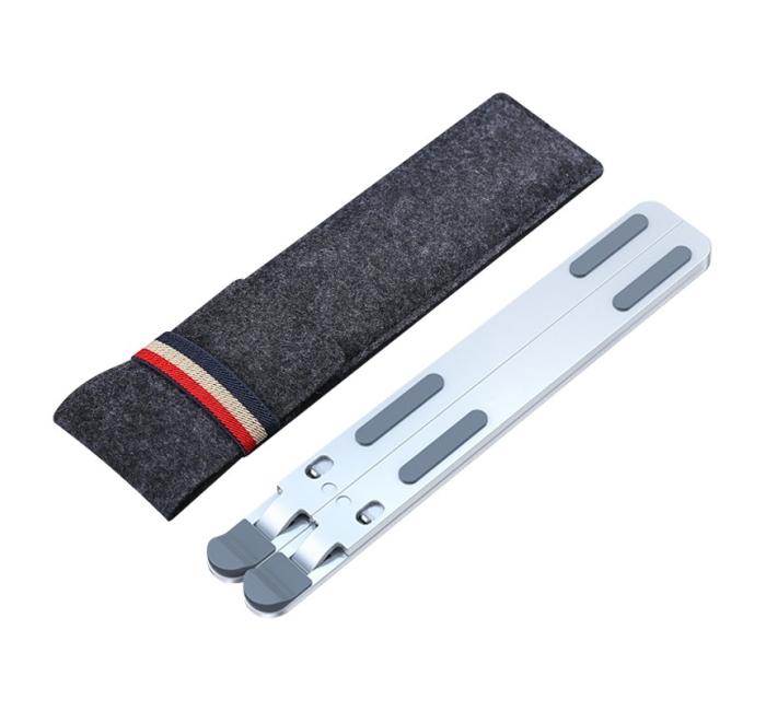 【收纳款】铝合金笔记本电脑支架-银色